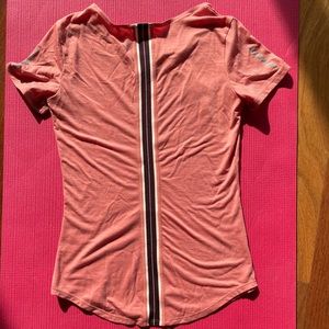 Under Armour Pink/Peach Workout TShirt (size MED)
